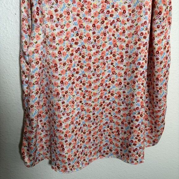 LC Lauren Conrad Tank Top Women's Medium Floral V-Neck Scalloped Boho Shirt - Picture 3 of 8